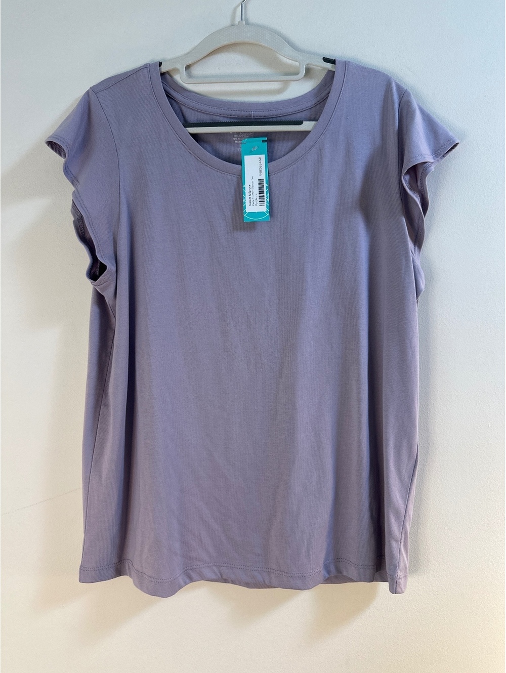 Market & Spruce Kade Flutter Sleeve Tee Purple Size L